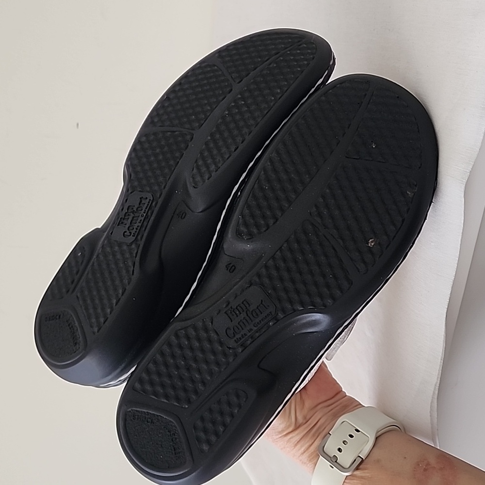 Finn Comfort Sansibar Double Strap Slide In Sandal Grafitti White 40 Us9-9.5 - Picture 7 of 8
